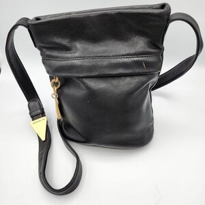 Sharif Black Leather Crossbody Bag